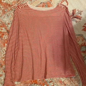 La Vie Rebecca Taylor striped boat neck top EUC